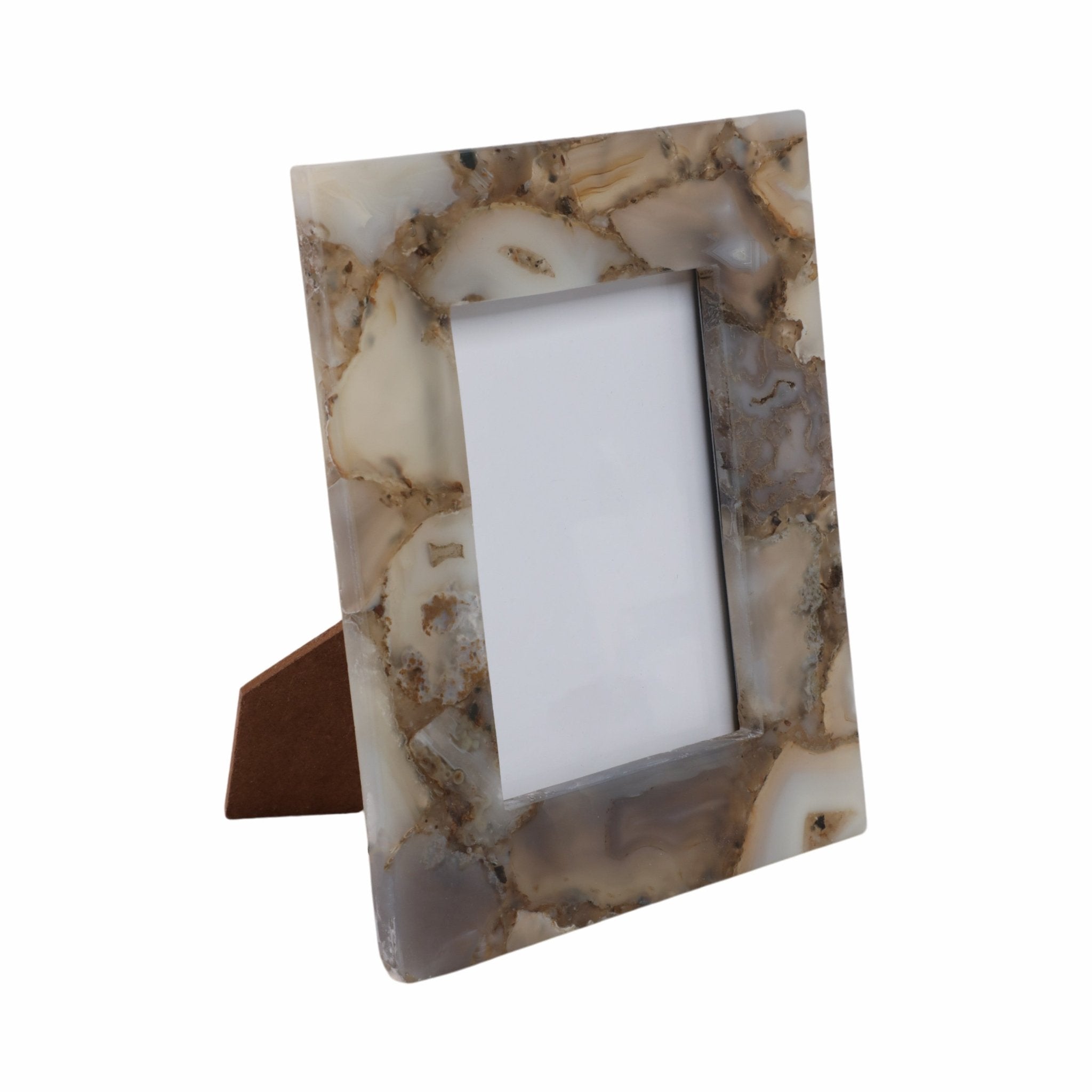 5x7 Mankato Grey Agate Photo Frame Table Decors| Sagebrook Home