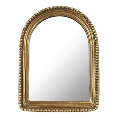 5x7" Mirror In Beaded Arch Frame, Gold - Al Rugaib Furniture