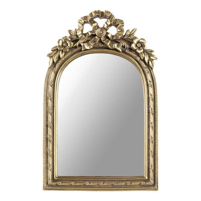 5x7" Mirror In Gilded Bow Arch Frame, Gold - Al Rugaib Furniture