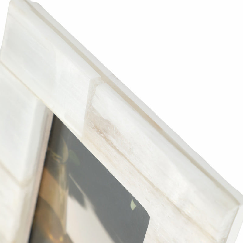 5x7 Selenite Photo Frame, White - Al Rugaib Furniture