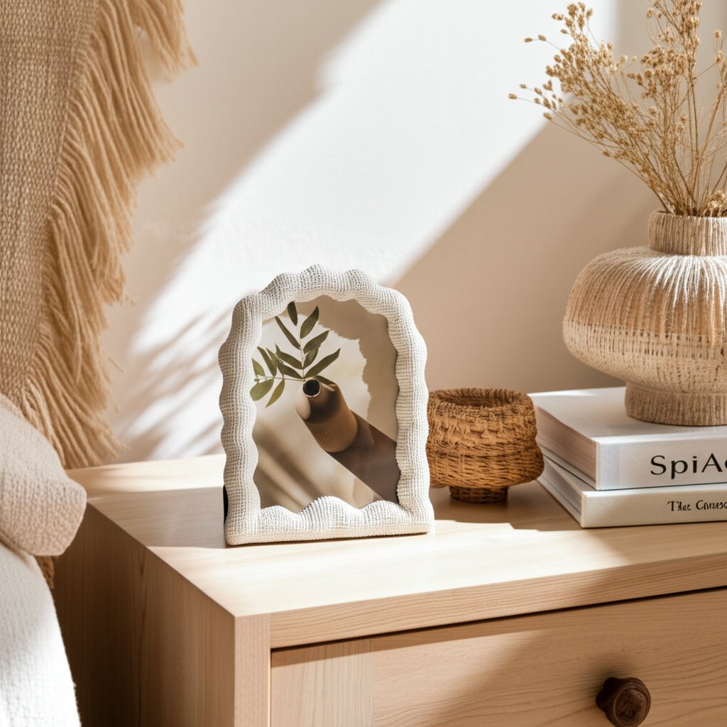 5X7 WAVY ARCH PHOTO FRAME, WHITE Table Decors| Sagebrook Home