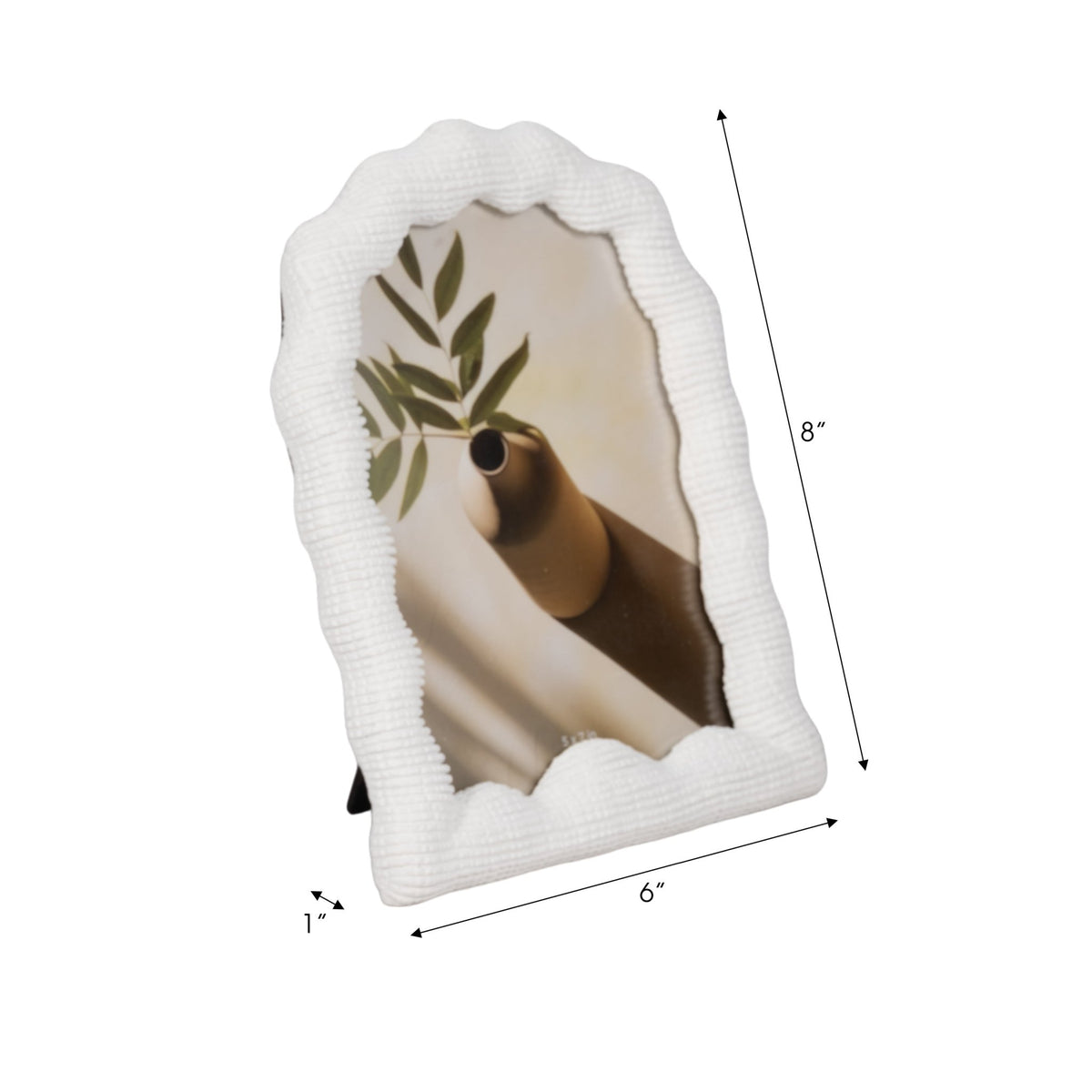 5X7 WAVY ARCH PHOTO FRAME, WHITE Table Decors| Sagebrook Home