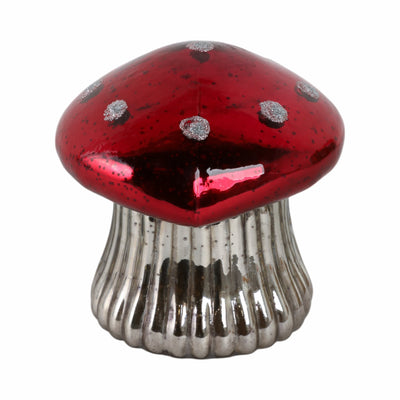 6" 12 Oz Cinnamon Mushroom Candle, Red - Al Rugaib Furniture