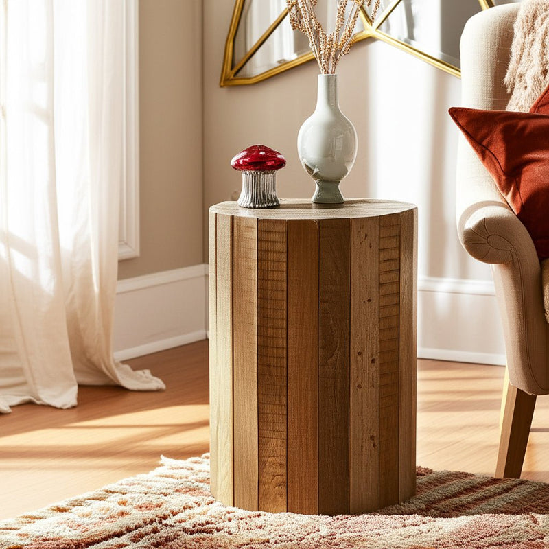 6" 12 Oz Cinnamon Mushroom Candle, Red - Al Rugaib Furniture