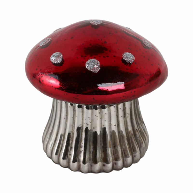 6" 12 Oz Cinnamon Mushroom Candle, Red - Al Rugaib Furniture