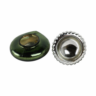 6" 12 Oz Cypress & Musk Mushroom Candle, Green - Al Rugaib Furniture