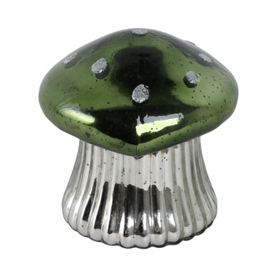 6" 12 Oz Cypress & Musk Mushroom Candle, Green - Al Rugaib Furniture