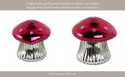 6" 12 Oz Fig & Apricot Mushroom Candle, Pink - Al Rugaib Furniture