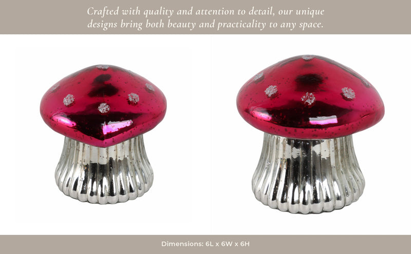 6" 12 Oz Fig & Apricot Mushroom Candle, Pink - Al Rugaib Furniture