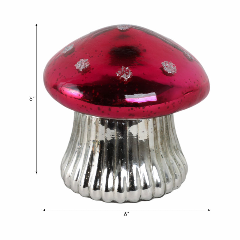 6" 12 Oz Fig & Apricot Mushroom Candle, Pink - Al Rugaib Furniture