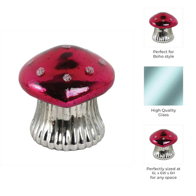 6" 12 Oz Fig & Apricot Mushroom Candle, Pink - Al Rugaib Furniture