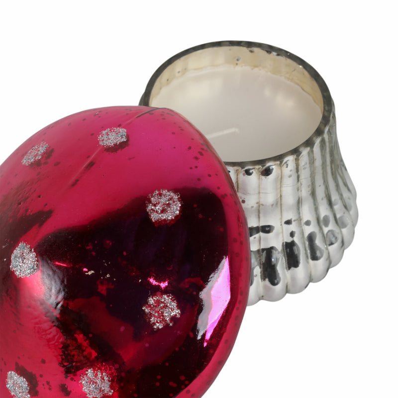 6" 12 Oz Fig & Apricot Mushroom Candle, Pink - Al Rugaib Furniture