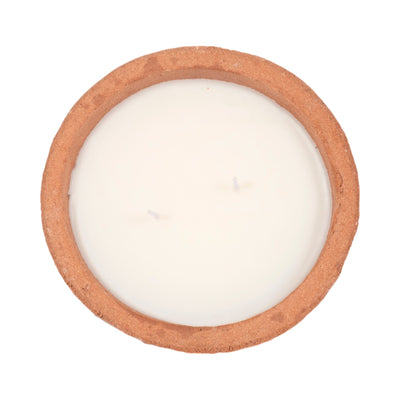 6" 14 Oz Santal & Spruce Bowl Candle, Terracotta - Al Rugaib Furniture