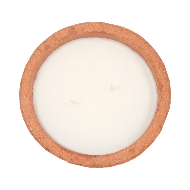 6" 14 Oz Santal & Spruce Bowl Candle, Terracotta - Al Rugaib Furniture