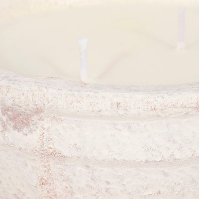 6" 14 Oz Sea Salt & Lemon Bowl Candle, White - Al Rugaib Furniture