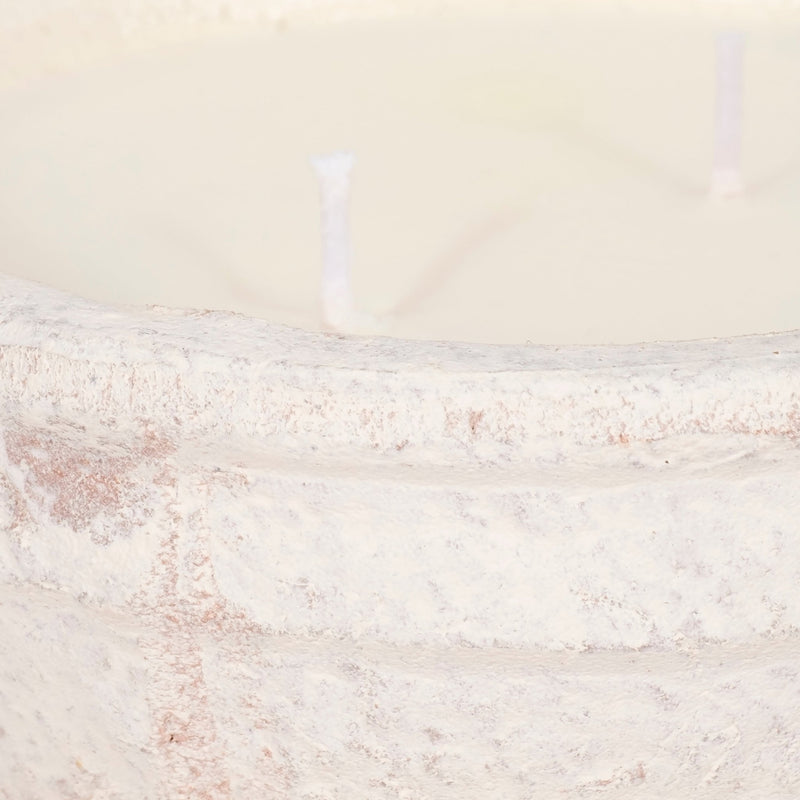 6" 14 Oz Sea Salt & Lemon Bowl Candle, White - Al Rugaib Furniture