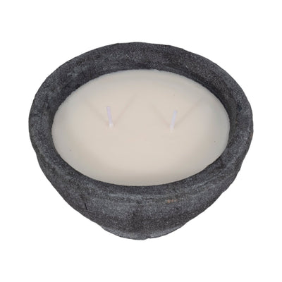 6" 14 Oz Wood Sage & Sea Salt Bowl Candle, Black - Al Rugaib Furniture