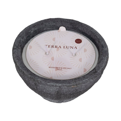 6" 14 Oz Wood Sage & Sea Salt Bowl Candle, Black - Al Rugaib Furniture