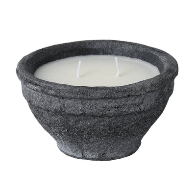 6" 14 Oz Wood Sage & Sea Salt Bowl Candle, Black - Al Rugaib Furniture