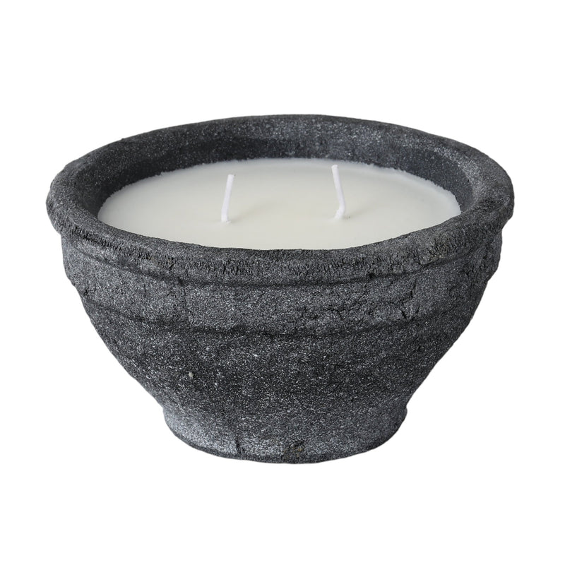 6" 14 Oz Wood Sage & Sea Salt Bowl Candle, Black - Al Rugaib Furniture