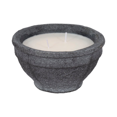 6" 14 Oz Wood Sage & Sea Salt Bowl Candle, Black - Al Rugaib Furniture
