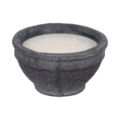 6" 14 Oz Wood Sage & Sea Salt Bowl Candle, Black - Al Rugaib Furniture