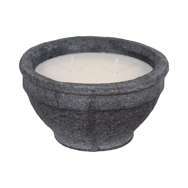 6" 14 Oz Wood Sage & Sea Salt Bowl Candle, Black - Al Rugaib Furniture