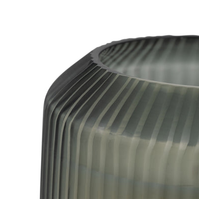 6" 42oz Glass Candle W/ Wood Base, Green - Al Rugaib Furniture