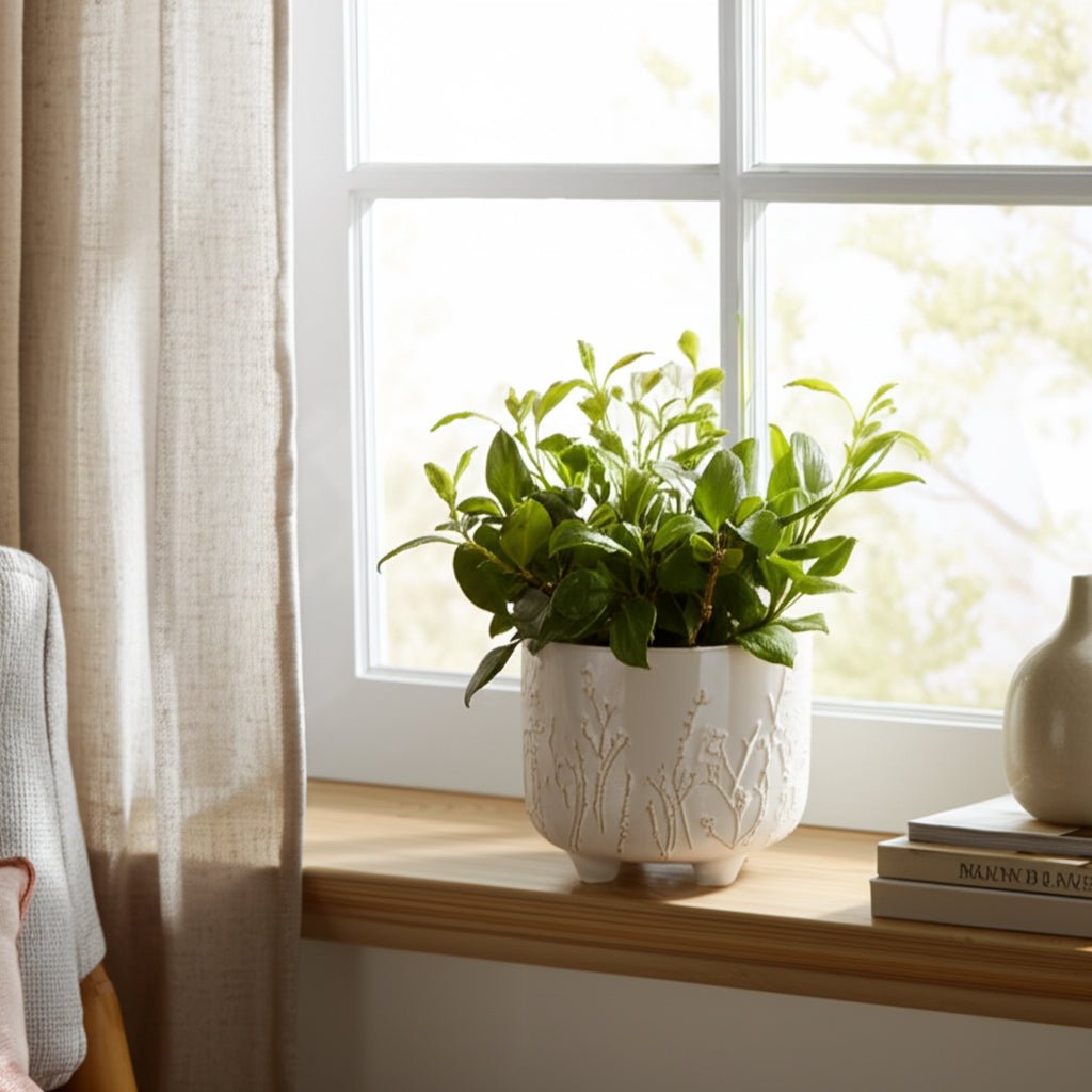 6" BLOOMING BRANCHES PLANTER, IVORY Planter| Sagebrook Home