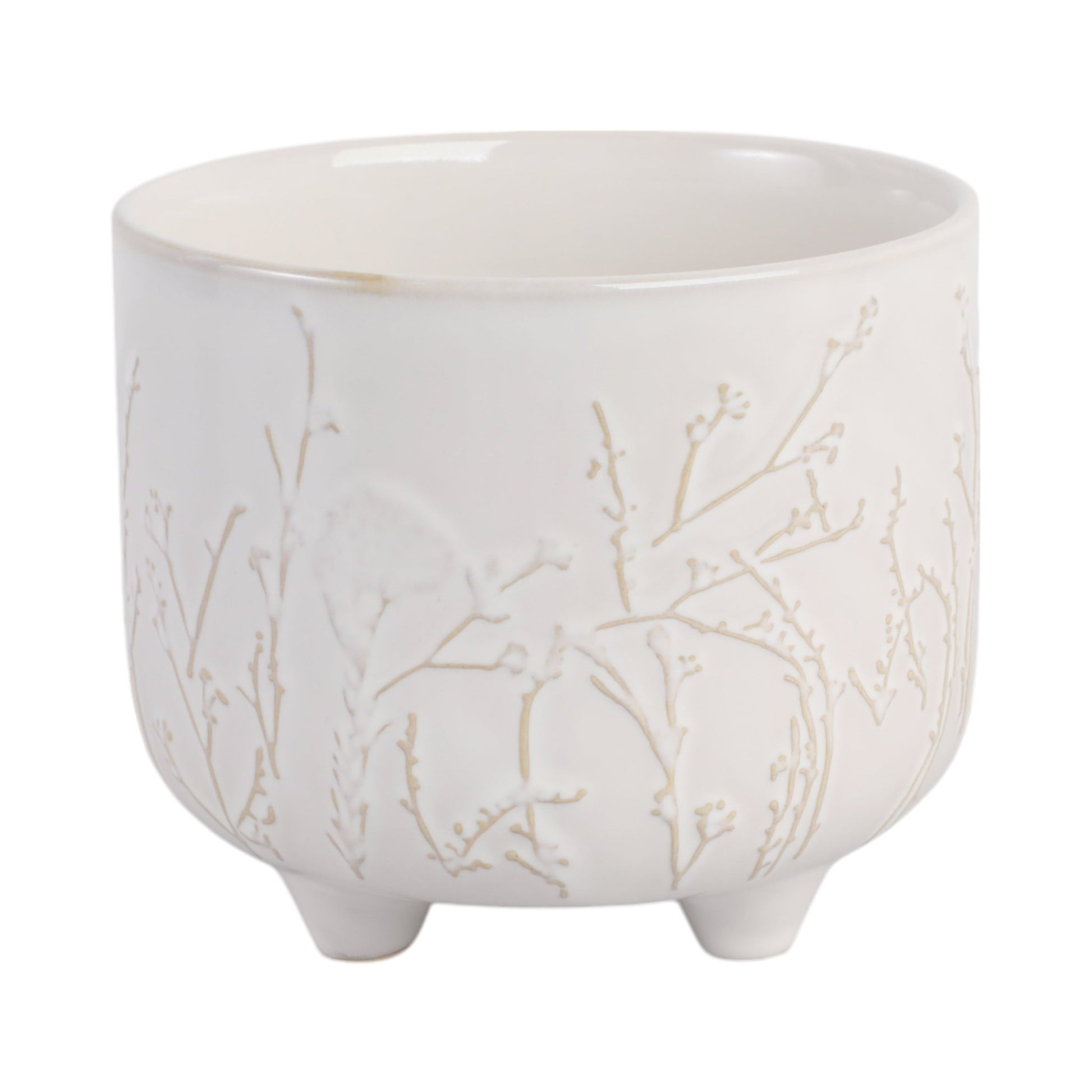6" BLOOMING BRANCHES PLANTER, IVORY Planter| Sagebrook Home