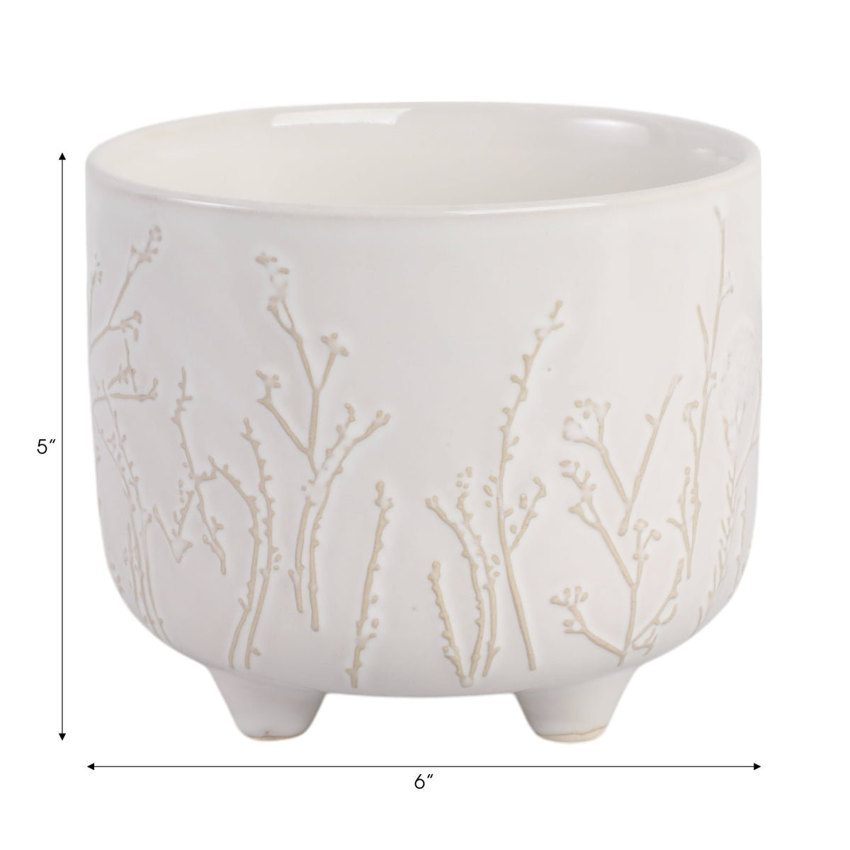 6" BLOOMING BRANCHES PLANTER, IVORY Planter| Sagebrook Home