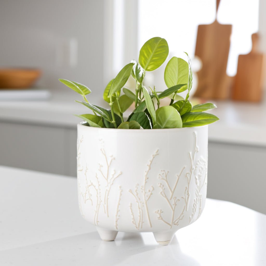6" BLOOMING BRANCHES PLANTER, IVORY Planter| Sagebrook Home