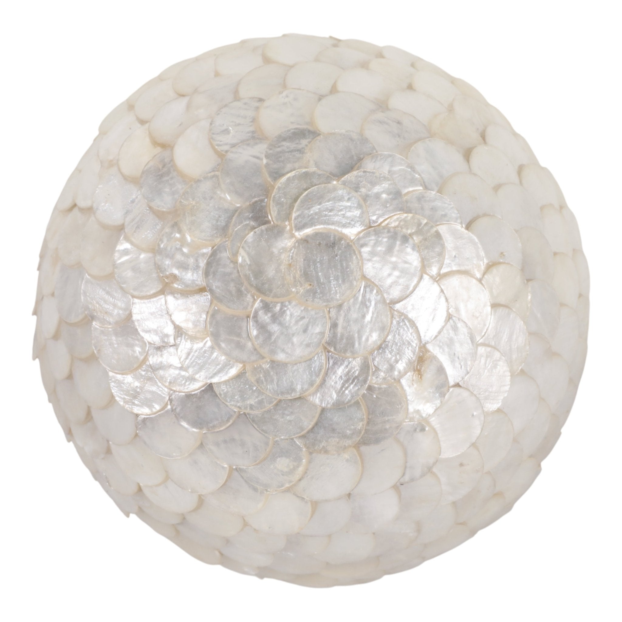 6" Capiz Shell Orb, Ivory Table Decors| Sagebrook Home
