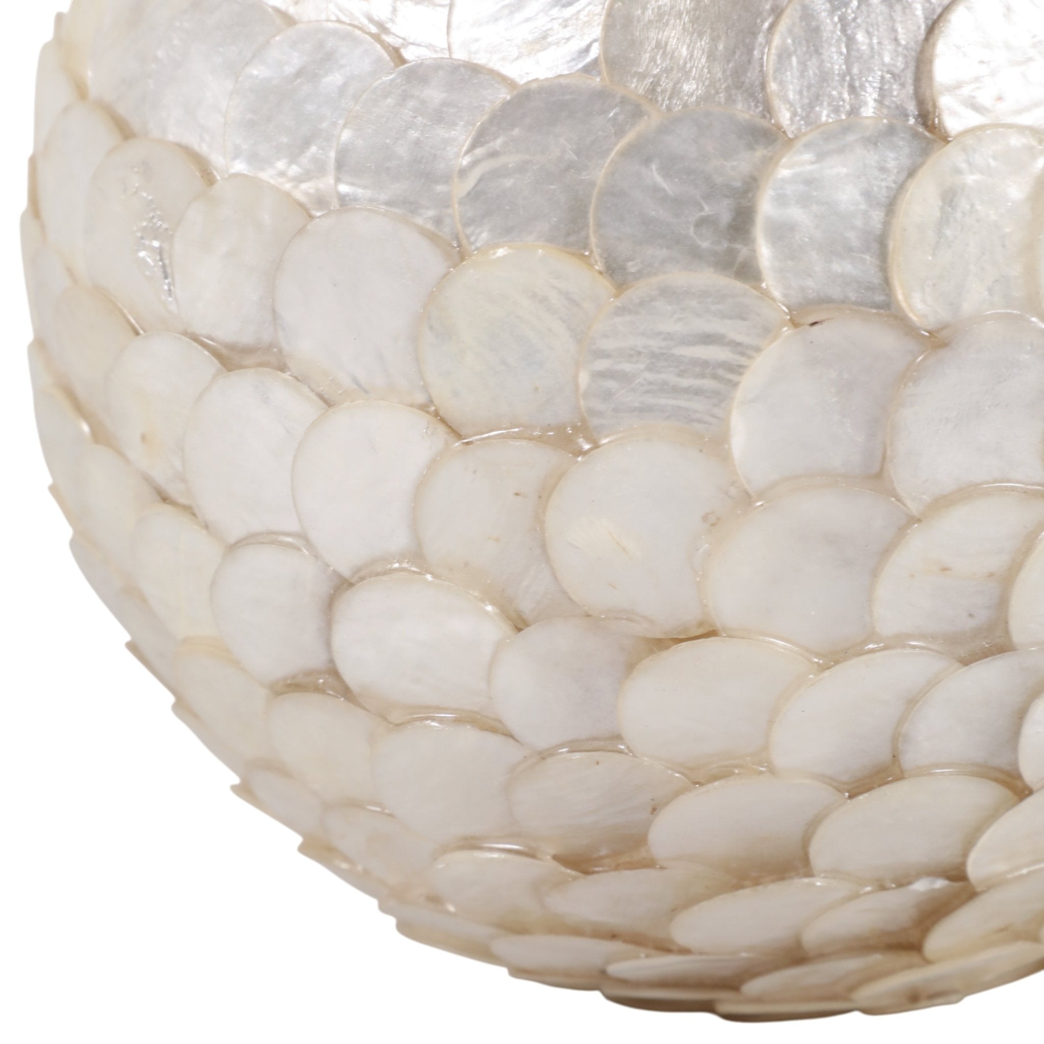 6" Capiz Shell Orb, Ivory Table Decors| Sagebrook Home