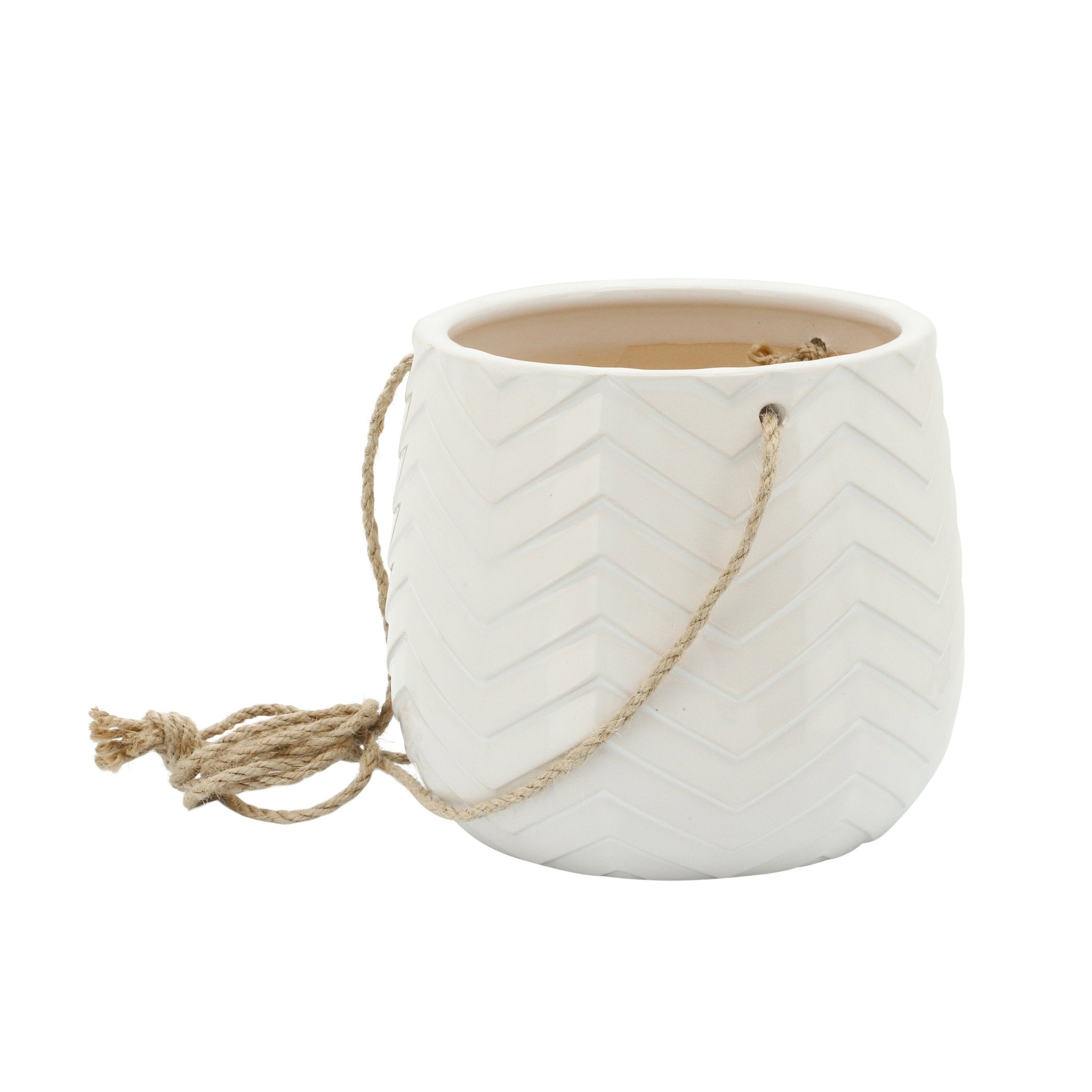 6" Chevron Hanging Planter Outdoor Planters| Sagebrook Home