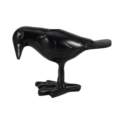 6" Crow Taper Candle Holder, Black - Al Rugaib Furniture