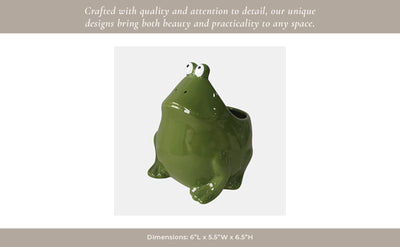 6" Dark Green Frog, Candle - Al Rugaib Furniture