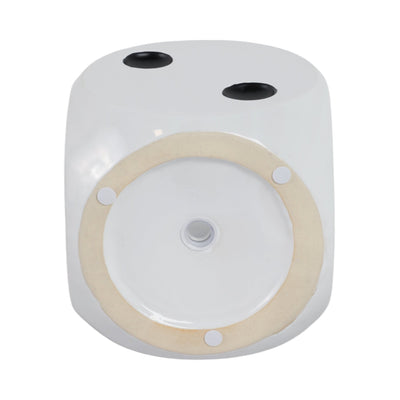 6" Dice Planter, White/black - Al Rugaib Furniture