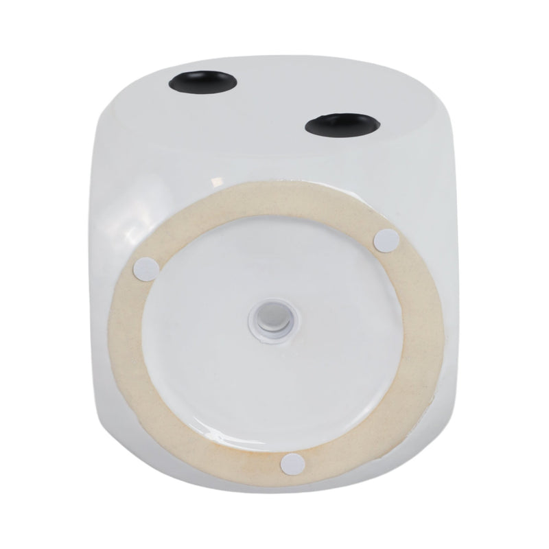 6" Dice Planter, White/black - Al Rugaib Furniture