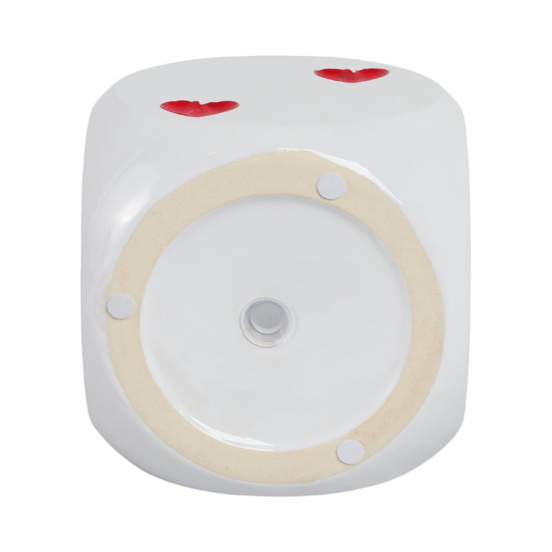 6" Dice Planter, White/red - Al Rugaib Furniture