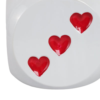 6" Dice Planter, White/red - Al Rugaib Furniture