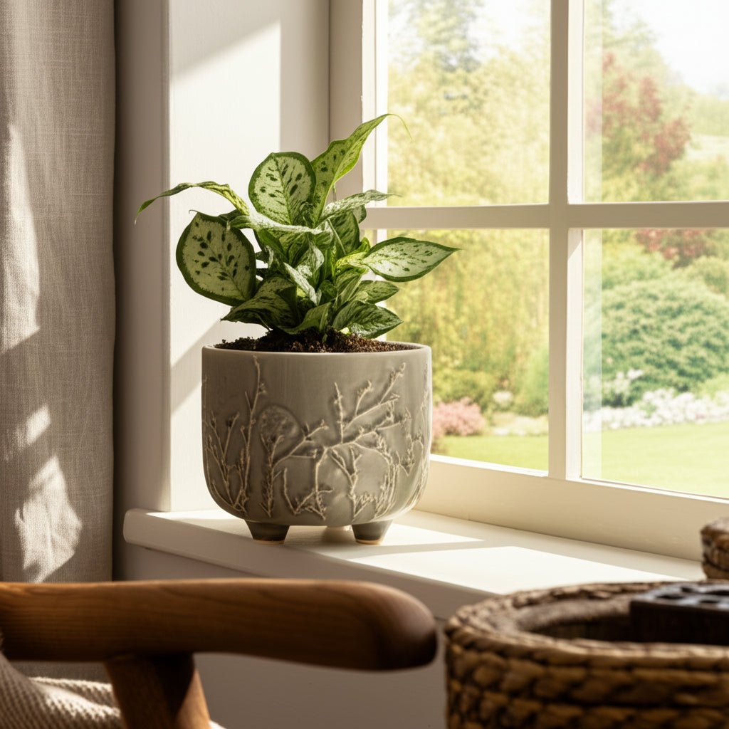 6" FLOWER BRANCHES PLANTER, CREAM Planter| Sagebrook Home