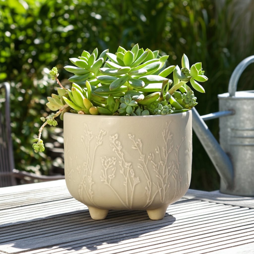 6" FLOWER BRANCHES PLANTER, CREAM Planter| Sagebrook Home