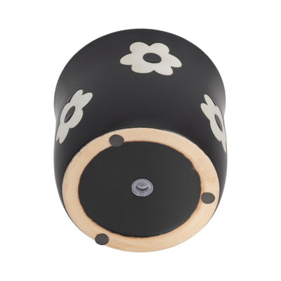 6" Flower Power Planter, Black/white - Al Rugaib Furniture