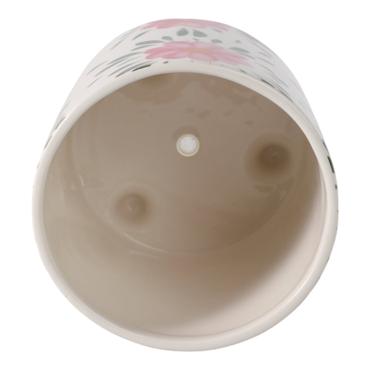 6" Footed Hand Painted Pink Flower Planter, Multi Planter| Sagebrook Home