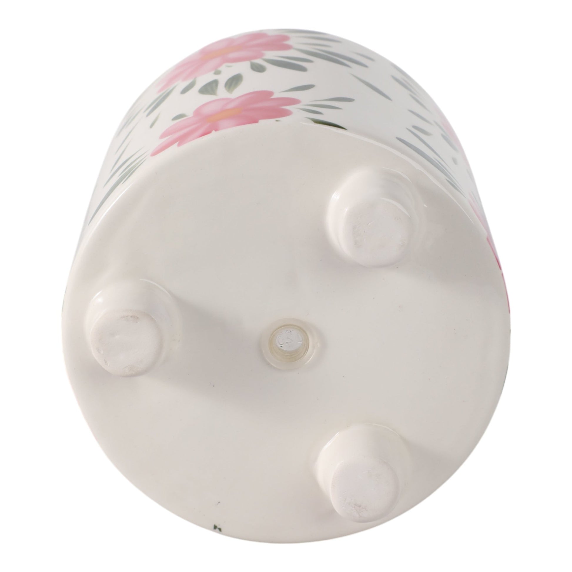 6" Footed Hand Painted Pink Flower Planter, Multi Planter| Sagebrook Home