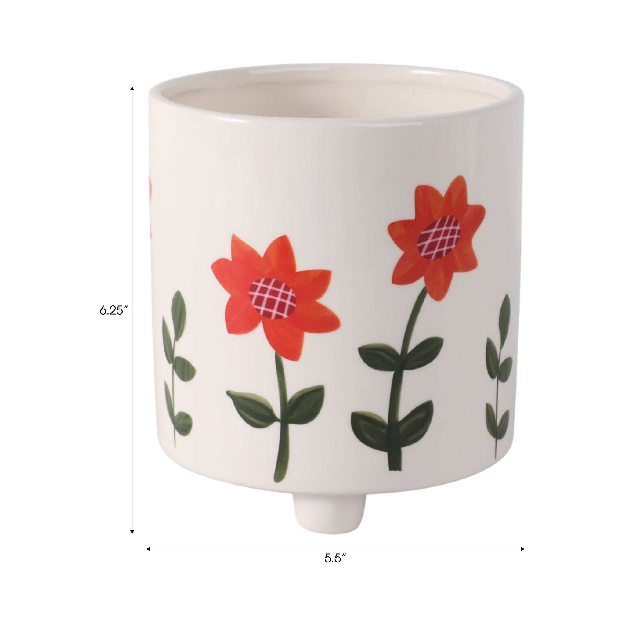 6" Footed Hand Painted Planter, Multi Planter| Sagebrook Home