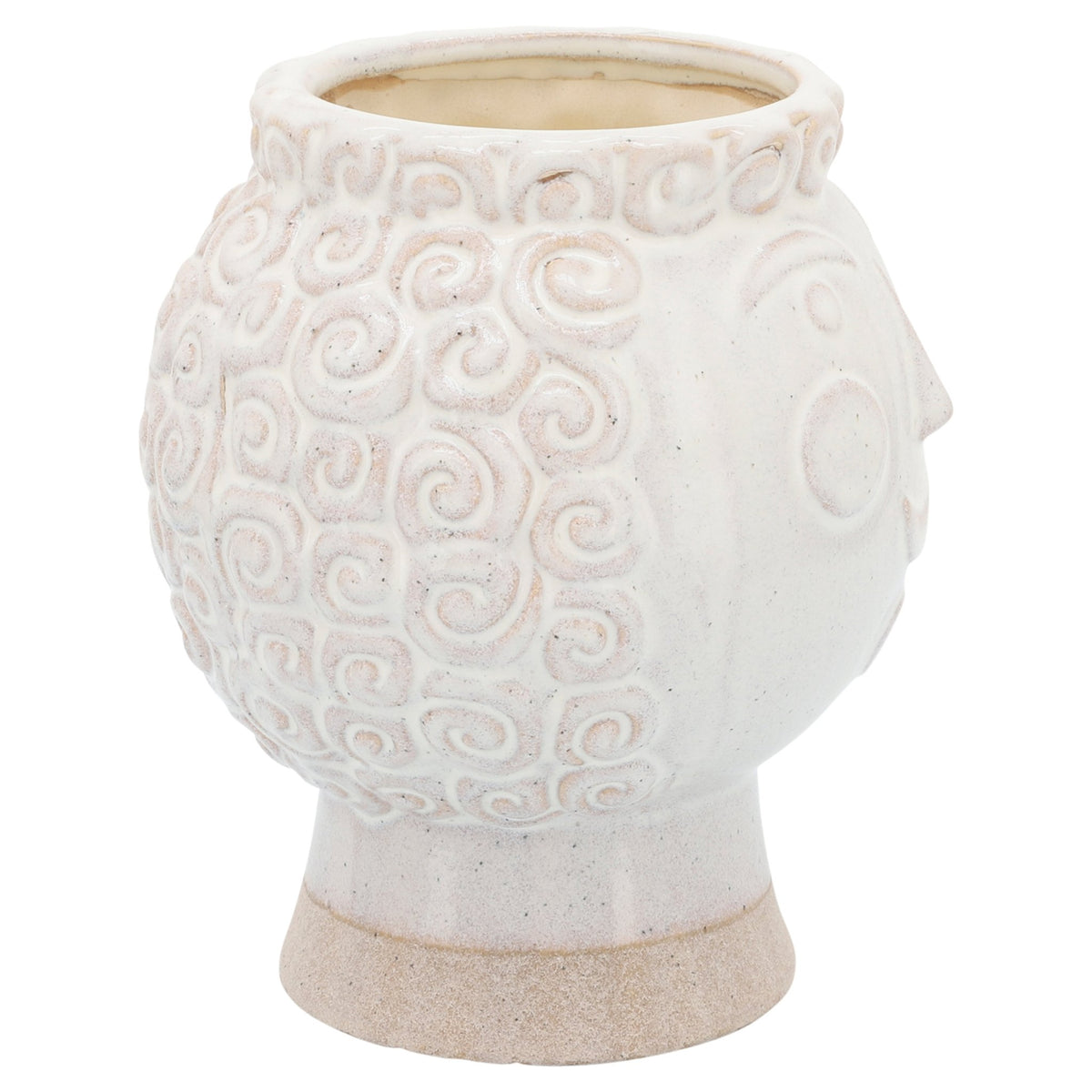 6" GRANDMA FACE PLANTER, IVORY Outdoor Planters| Sagebrook Home
