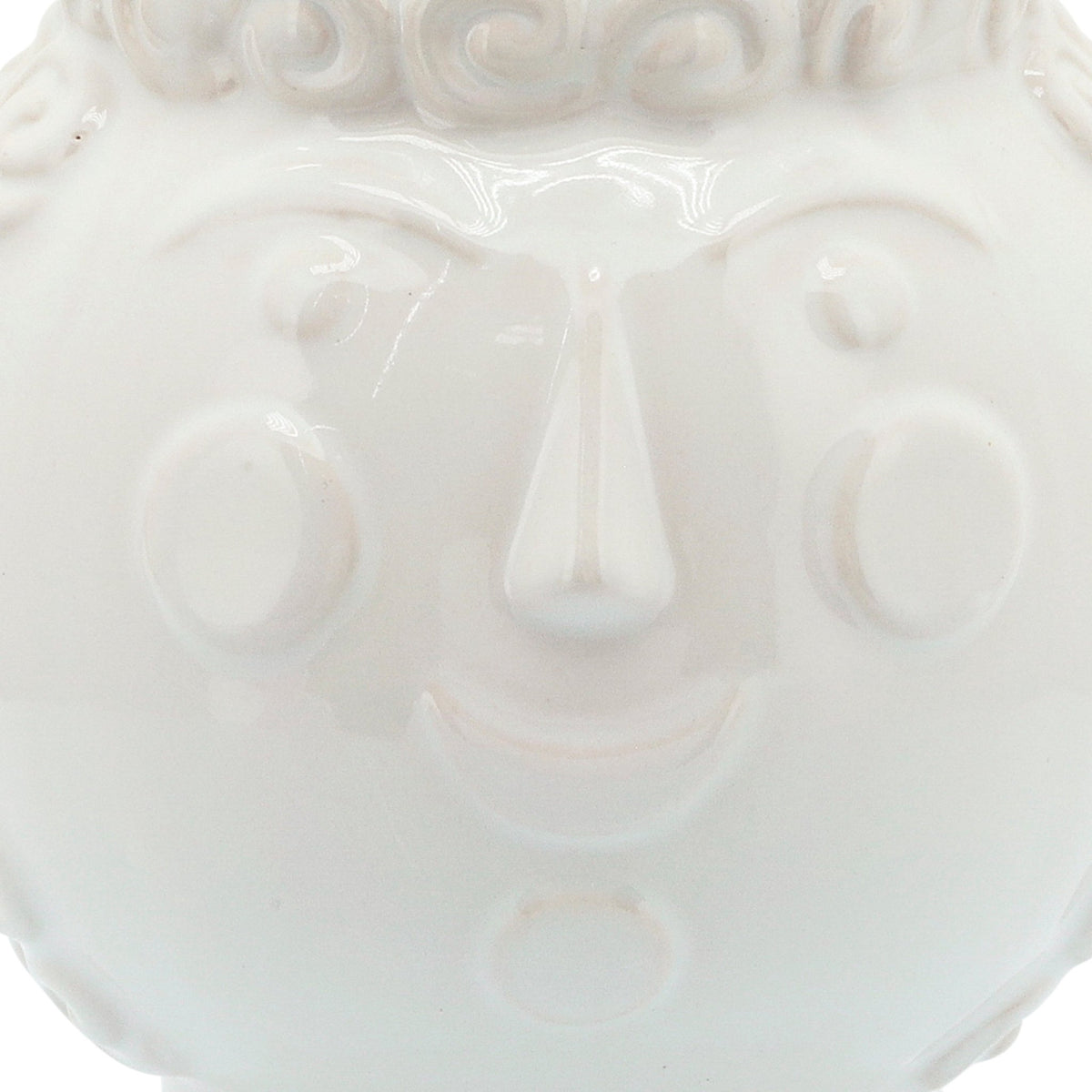 6" GRANDMA FACE PLANTER, WHITE Outdoor Planters| Sagebrook Home