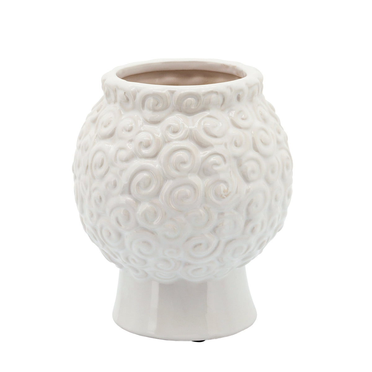 6" GRANDMA FACE PLANTER, WHITE Outdoor Planters| Sagebrook Home